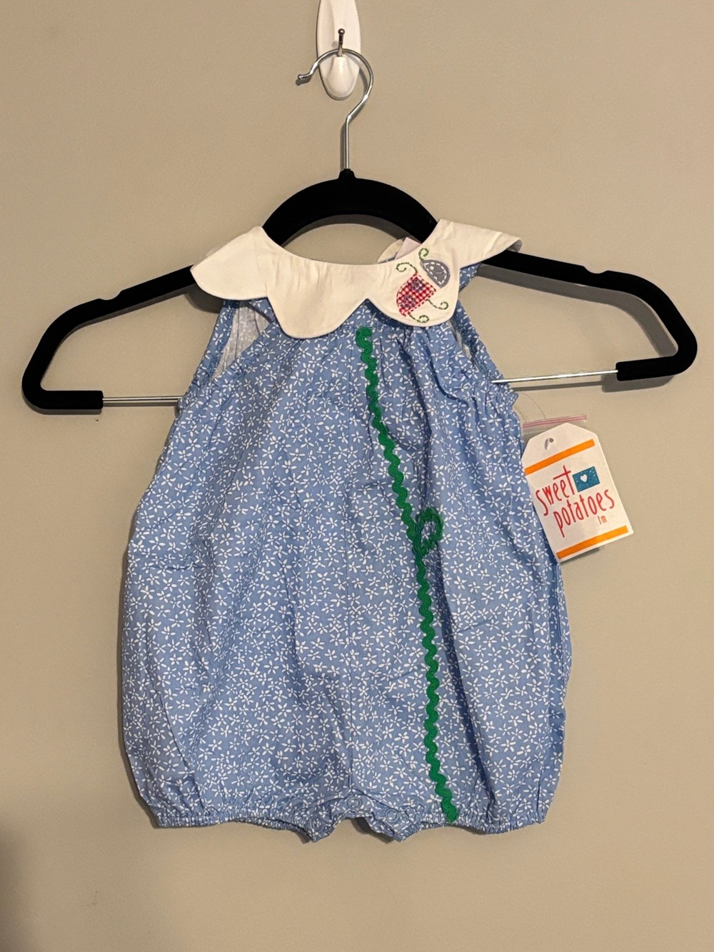 Vintage Sweet Potatoes bubble romper - 9m